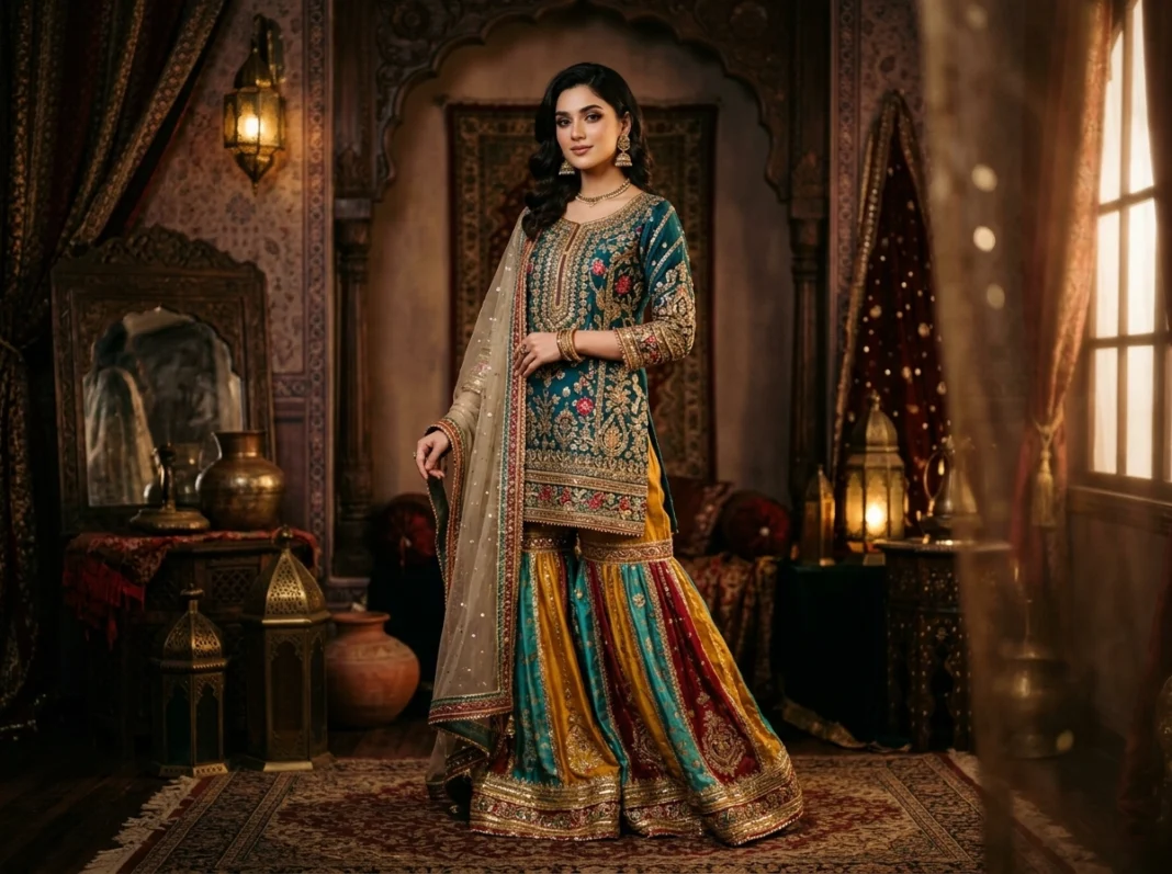 The Art of Mixing Tradition and Trend with a Sharara Dress